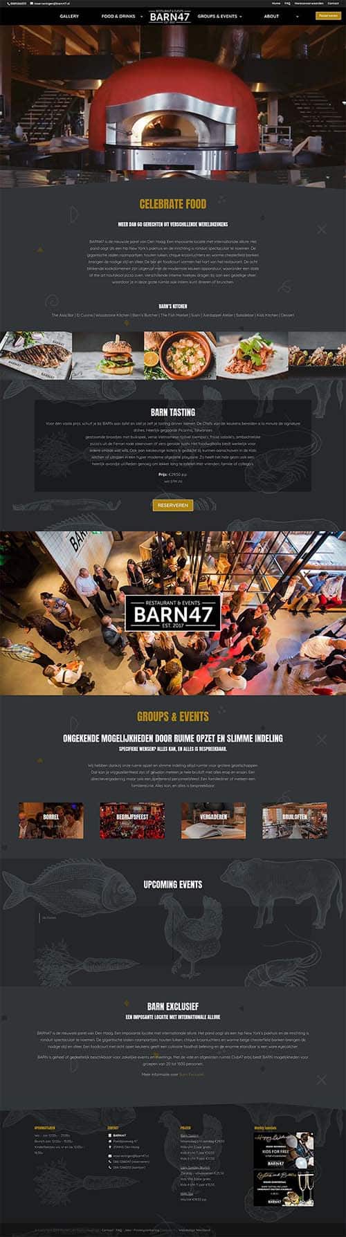 Professionele website barn47.nl door webdesign bureau Webdesign Westland