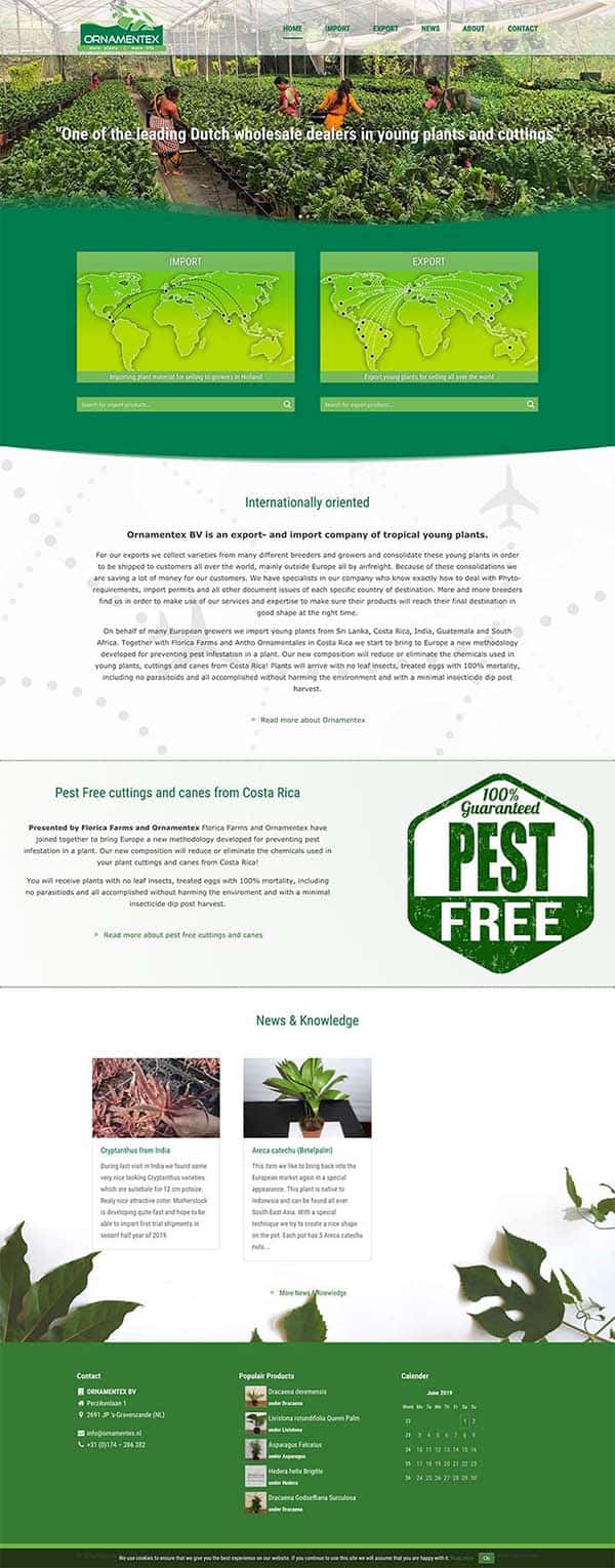 Ornamentex.com Website gemaakt door webdesign-westland.nl