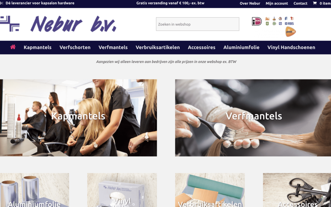 Webshop Nebur.nl - De leverancier voor kapsalon hardware