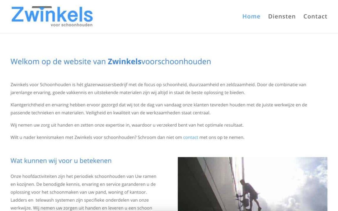website zwinkelsvoorschoonhouden.nl